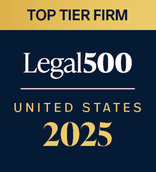 The Legal 500 US 2025 - Top Tier The Legal 500 US 2025 - Top Tier