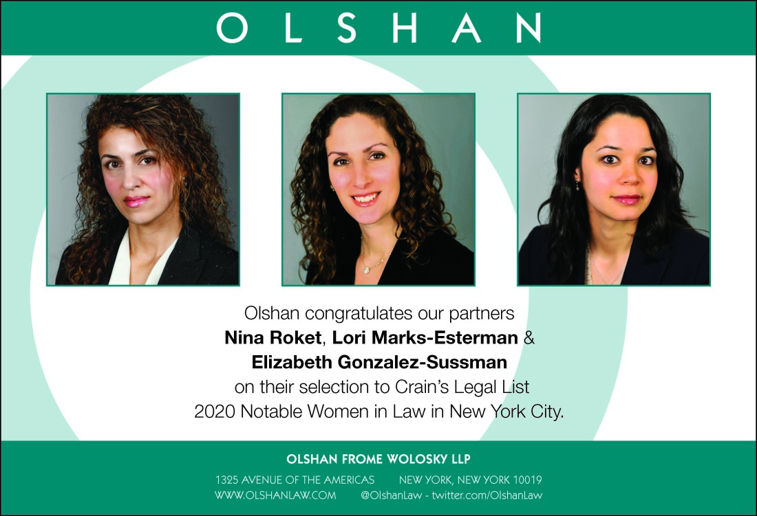 Crains Legal List 2020 Notable Women In Law in NYC