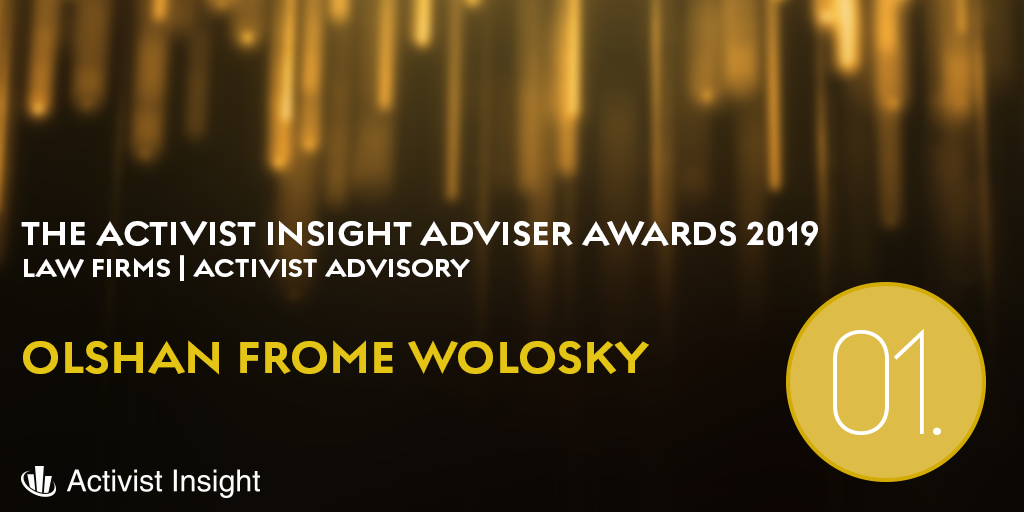 The Activist Insight Adviser Awards 2019