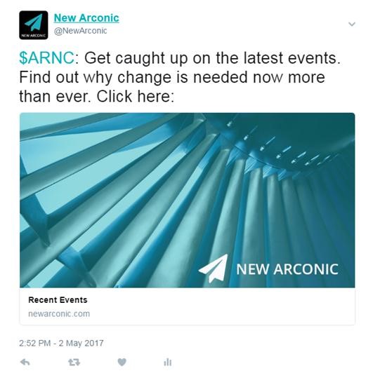 Arconic Recent Events Facebook Post