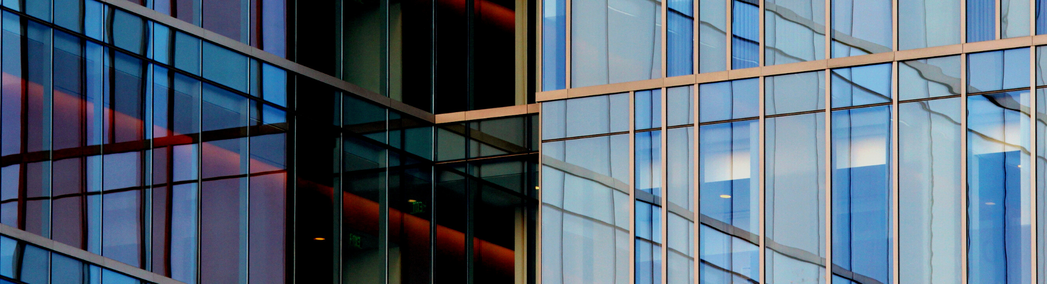 Abstract blue modern building